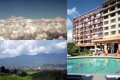 02 Everest And Makalu From Flight, Boudhanath From Airport, Everest Hotel And Pool